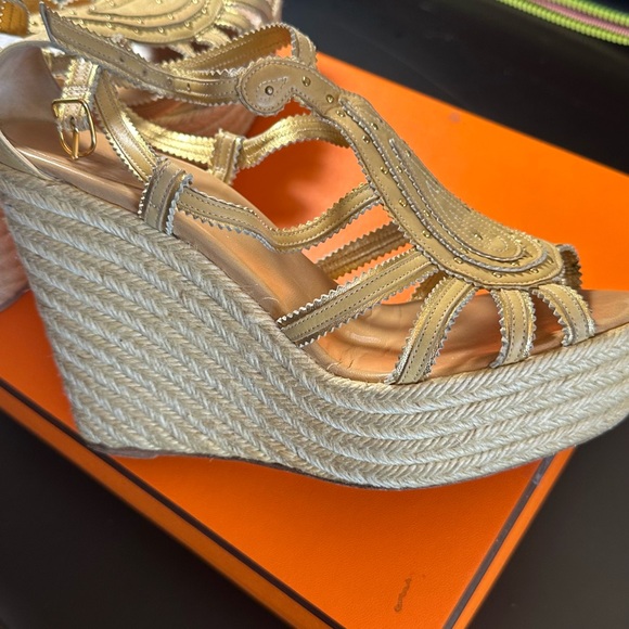 Hermès Espadrille Sandal Wedges - Picture 2 of 5